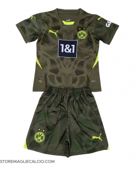 Borussia Dortmund Portiere Maglia Gara Trasferta Repliche 2024-25 Bambino